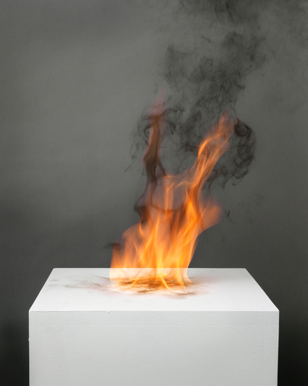 Michael Bühler-Rose, Camphor Flame on Pedestal (0411), 2010